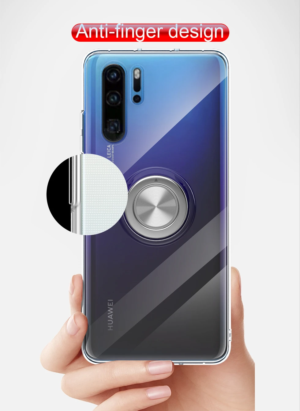 Прозрачный силиконовый чехол для huawei P20 Pro P30 Lite mate 20 Противоударная броня подставка для автомобильного держателя в виде кольца чехол для huawei P20Pro чехол