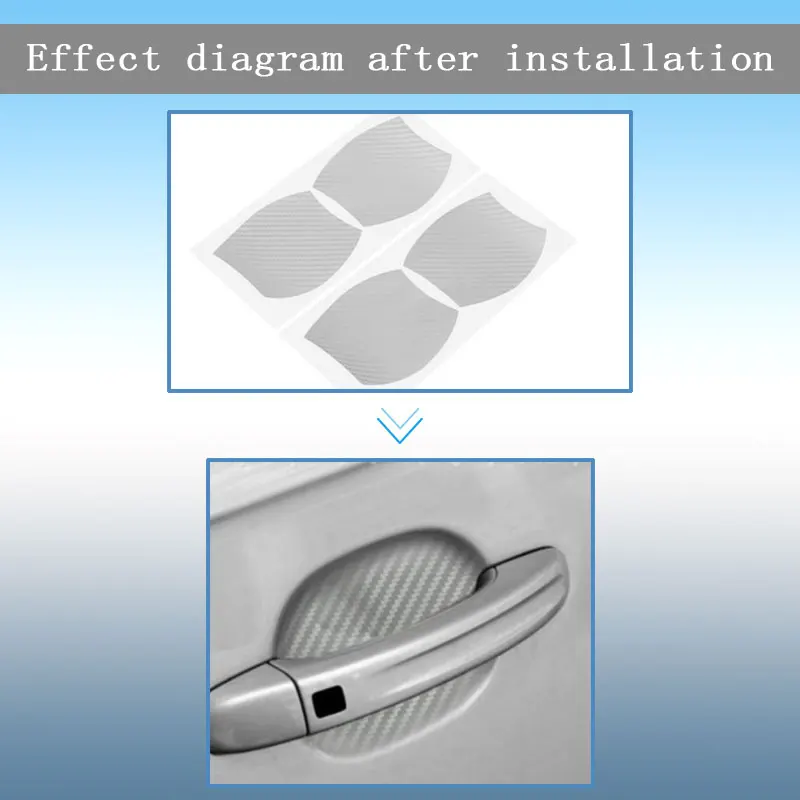 Автомобильный Стайлинг, автомобильная дверная ручка, защитная пленка из углеродного волокна для Ford Focus 2 3 VW Passat B6 B5 B7 T4 Skoda Rapid Fabia Octavia A5