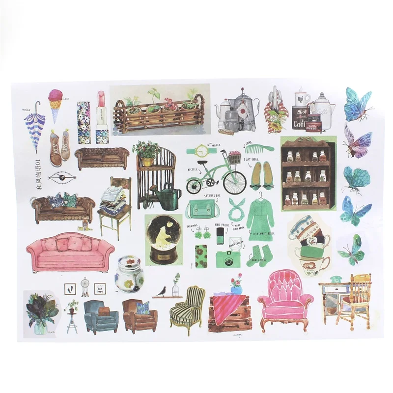 

KSCRAFT Cute Grocery Store Self- adhesive Paper Sticker for Scrapbooking/ DIY Crafts/ Card Making Decoration