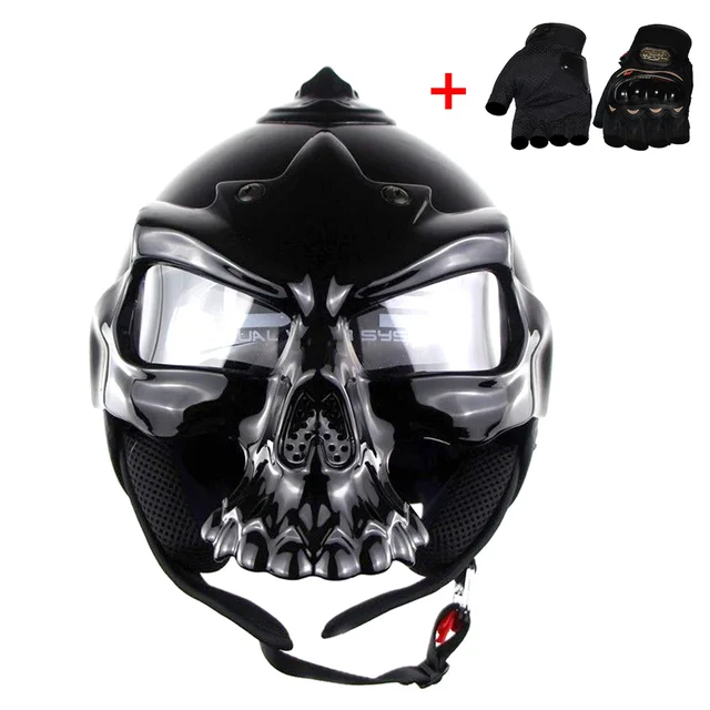Soman Crâne Casque Moto Cross Personnalité Crâne Casque De Masque De