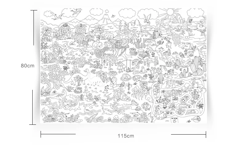 1,15*0,8 метров Брендовая детская бумага супер картина для рисования игрушек/детская доска для рисования книга для раскрашивания и обучения игрушки