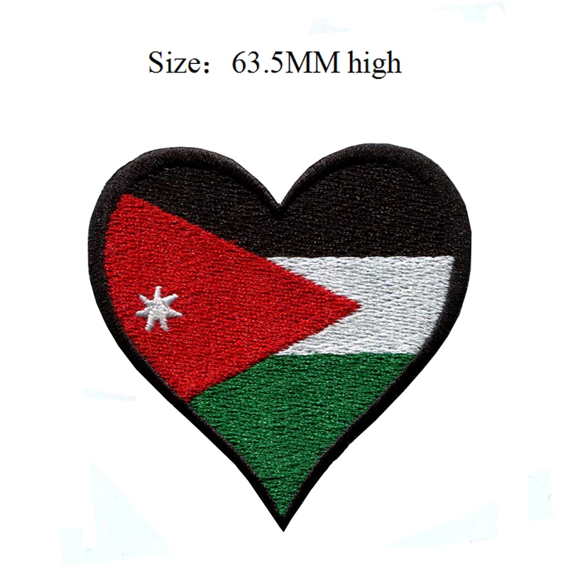 63.5mm High Jordan Flag Patch Of Heart Patch West Patch/ironon