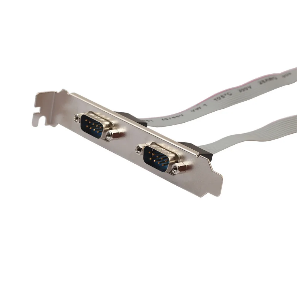Dual DB9 IDC 10 PIN Cable SinLoon 2xDB9(RS232) Pin Male With Bracket Panel To 10 (3)