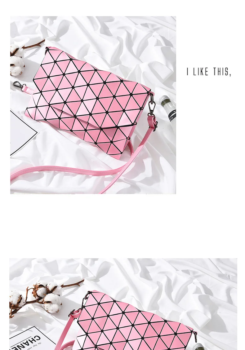 Women Diamond Lattice Laser Sequins Mirror Shoulder Bag Latest Style Geometry Quilted Plaid Mosaic Hasp Messenger Evening Bag (18)