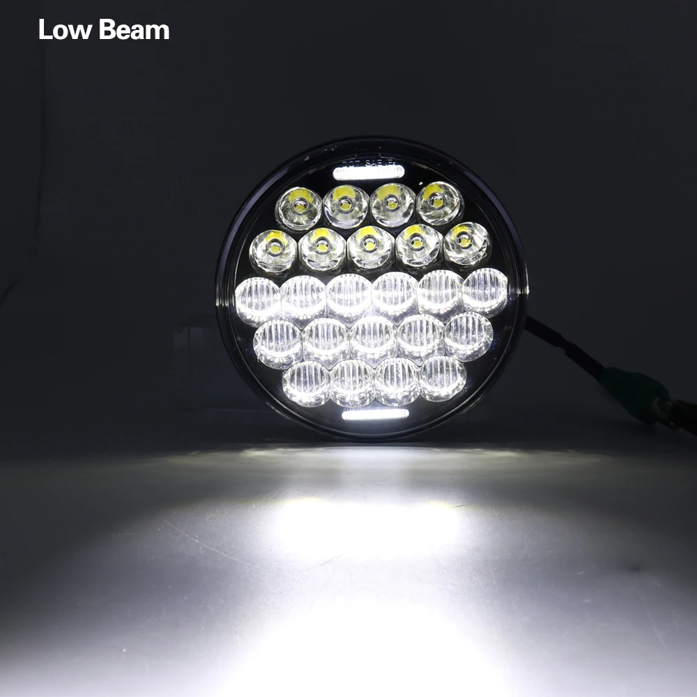 5.75 LED Motorcycle Headlight HighLow Beam DRL LED Headlamp Driving Light for Harley Davidson Projector Daymaker Headlight (26)