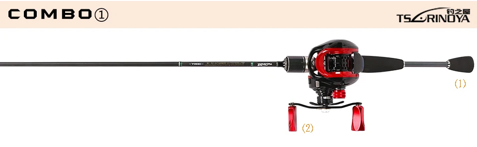 TSURINOYA литья Рыбалка комбо xf-50 Baitcasting катушка 1.89 м ul Baitcasting стержень+ 100 м pe линии+ блесны коробка PESCA Рыбалка снасти