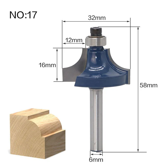 1 шт. 6 мм хвостовик древесины маршрутизатор бит прямой T V заподлицо очистка Круглый угол бухта коробка биты фрезы для дерева