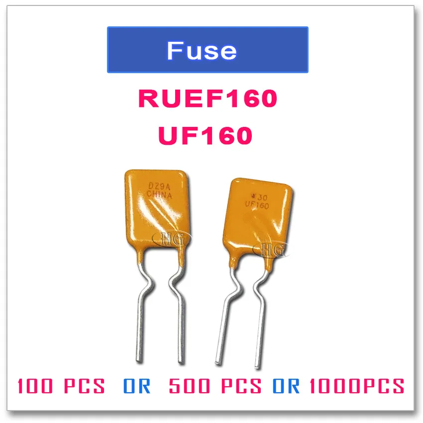 Маркировочный UF160 30 в DIP Предохранитель RUEF160 100 шт. 500 сбрасываемый 1000 А мА Желтый