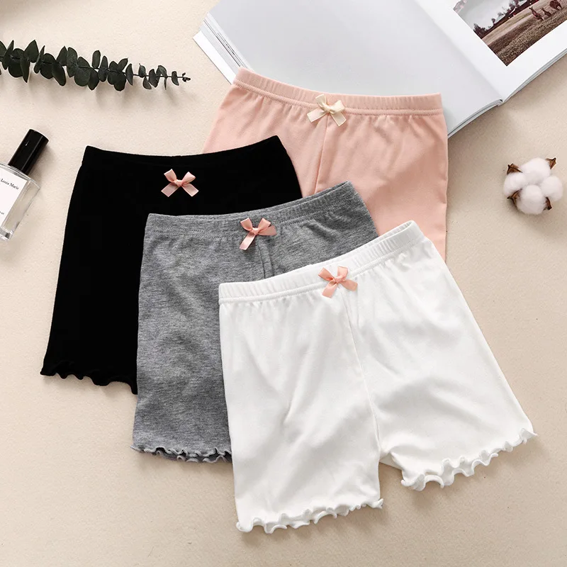 Pantalons d'été de sécurité pour filles | Pantalons de sécurité Anti-lumière pour enfants, pantalons avec nœud papillon à trois points, Shorts pour filles, nouvelle collection 2019