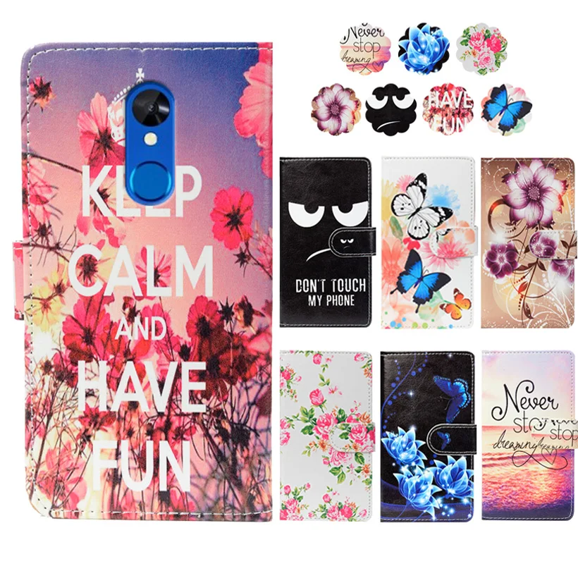 

Fashion PU Leather Flip Print Wallet Case For Vernee M6 Case Cover Book Case 5.7" Ultra-thin Phone Cover For Vernee M6 Case