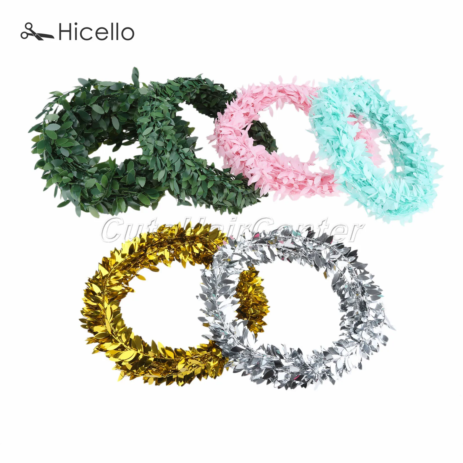 7.5M Silk Artificial Flower DIY Crafts Wreath Leaves Garland Leaf Vine Iron Wire