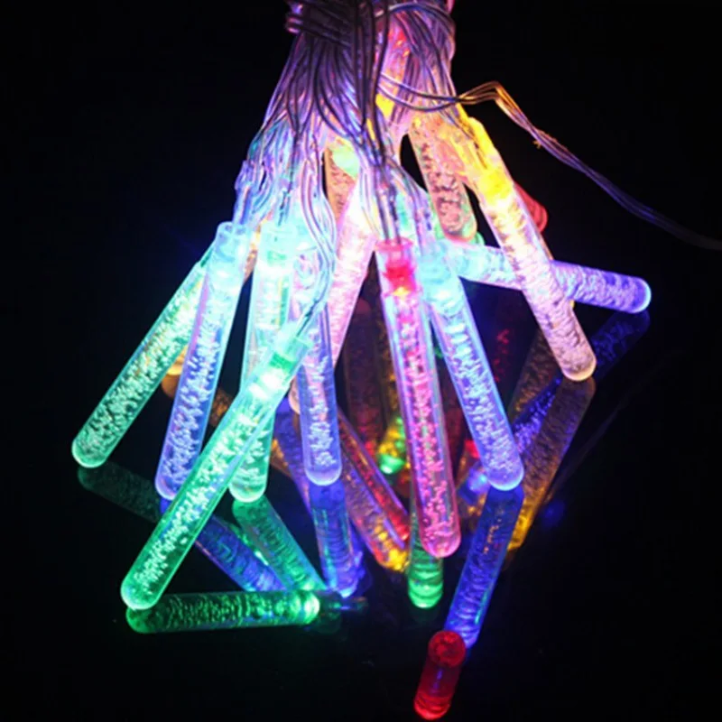

Indoor Outdoor 16.4FT 20 Bubble Rod Solar LED Fairy String Light 2 Lighting Modes Party Wedding Decor