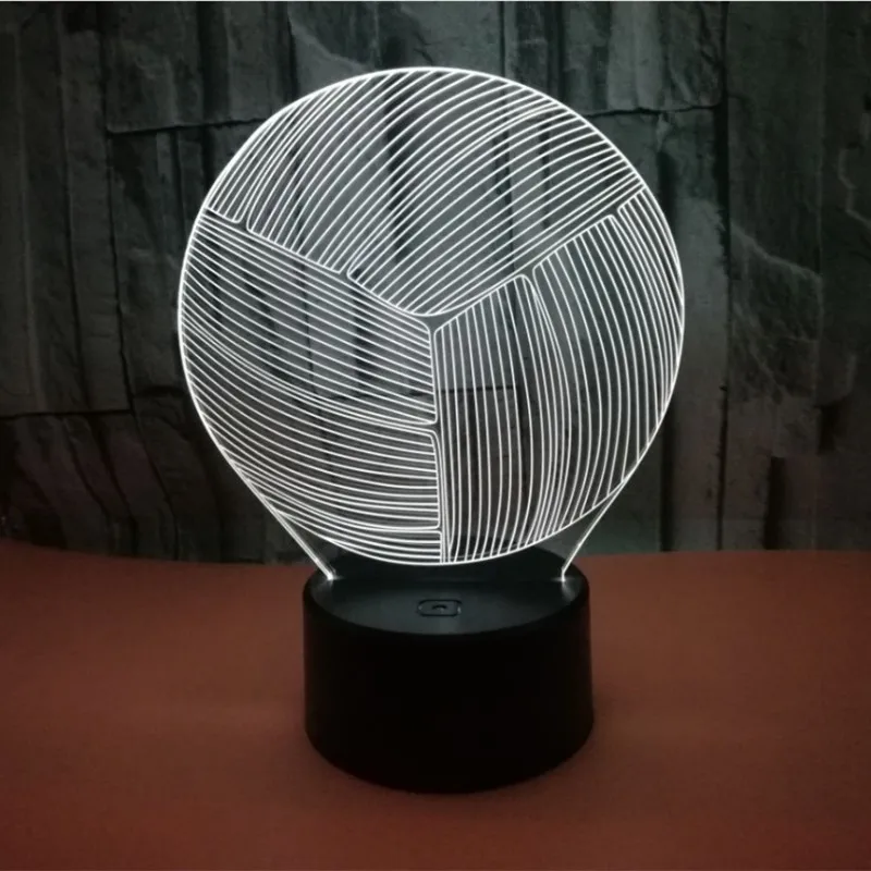 

Colorful Touch 3d Lamp Illusion Led Night Light USB Table Lamp for Children Baby Kids Gift Bedside Bedroom Volleyball 3D Lamp