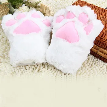 

New Cartoon Plush Cat Paws Gloves Women Lady Girls Anime Maid Cosplay Costume Props Dress Decor Halloween Party Favor
