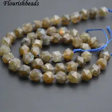 6 мм~ 12 мм натуральный темный цвет Лабрадорит Алмазная резка граненый камень круглые свободные бусины 3 нити в партии