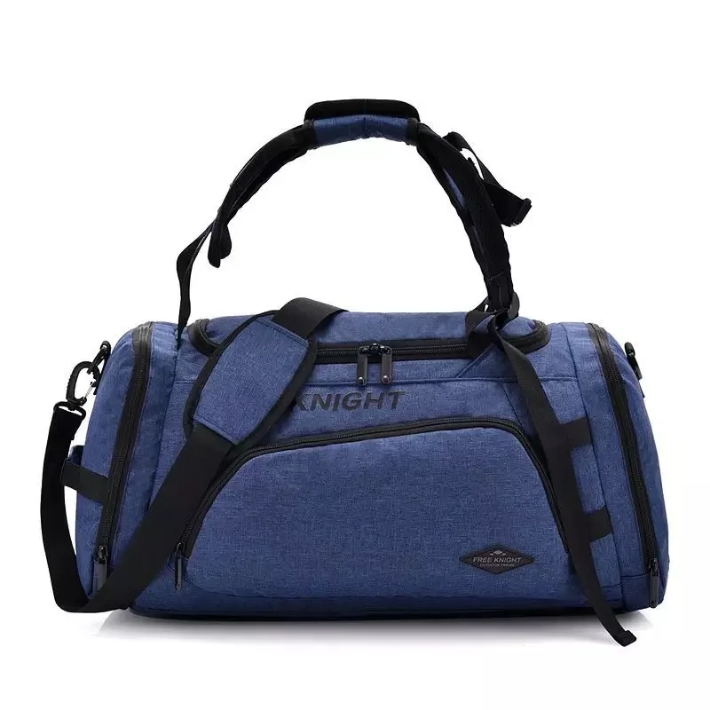 Мужская и женская спортивная сумка для фитнеса, многофункциональная сумка, сумки для спортзала, для хранения обуви, для улицы, водонепроницаемый, для путешествий, Противоугонный рюкзак WX095 - Цвет: Синий цвет