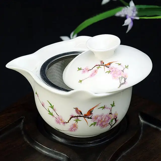 Drinkware Chinese Yixing Purple Tea Infusers Set China Porcelain Teapot