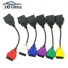 O mais novo 6 cor auto obd2 conector adaptador de diagnóstico cabo para fiatecuscan e multiecuscan para fiat alfa romeo e lancia