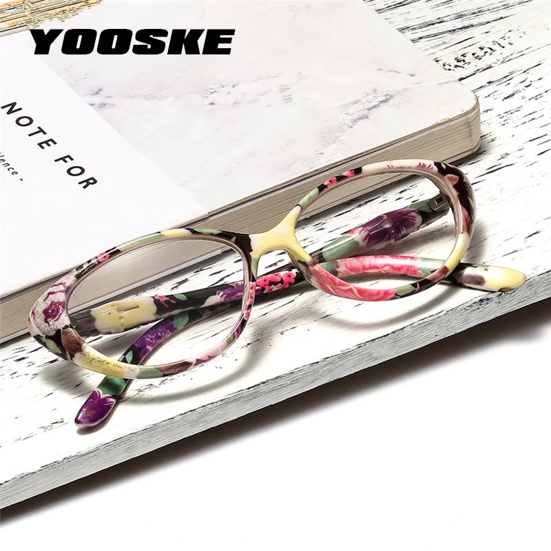 

YOOSKE Oval Cat eye Reading Glasses Women Fashion Reading Mirror Resin Lens Cat Glasses Frame High Quality Reading Eyeglasses