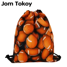 Новинка, модный рюкзак для мальчиков с объемным принтом, для регби, для путешествий, мягкий рюкзак для мужчин, Mochila, сумки на шнурке