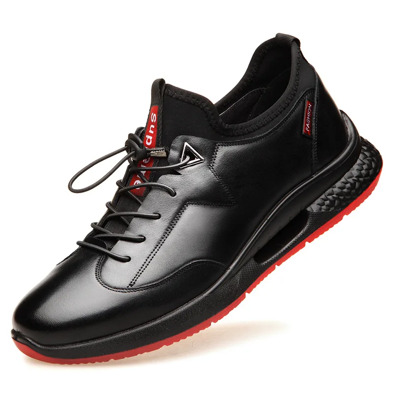 

96866 New 37-47 Plus Size Casual Sports Shoes Top Layer Cowhide Leather Shoes Designer Shoes Men High Quality Men's Shoes