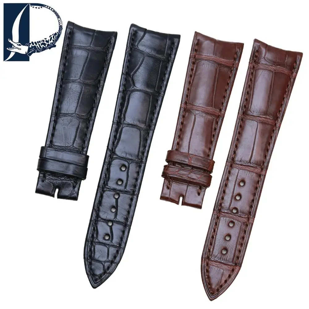 

PESNO Crocodile Leather Wrist Watch Band Black Brown Men Watch Accessories Strap Suitable for Audemars Piguet 15350ST/26385OR