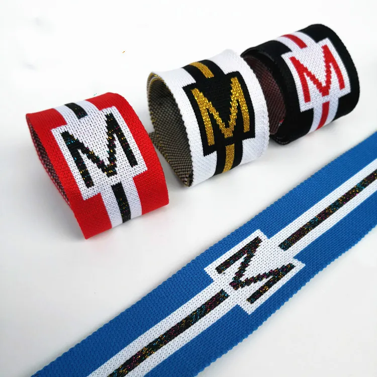 

NEW 4CM letter M micro elastic knitting Grosgrain Ribbon Belt DIY Handmade Sewing clothes Supplementary Decoration Supplies 1 M