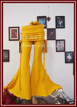 

Lycra cotton Tribal Belly Dance flare Pants with Runched Skirt AD31