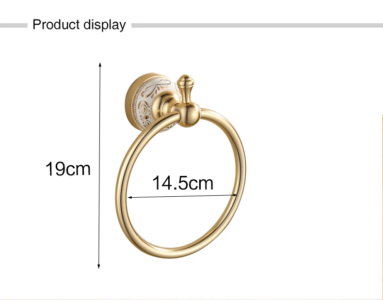 Кольца для полотенец роскошное Золотое кольцо для полотенца держатель кронштейн для банных полотенец аксессуары для ванной комнаты украшение дома полезное