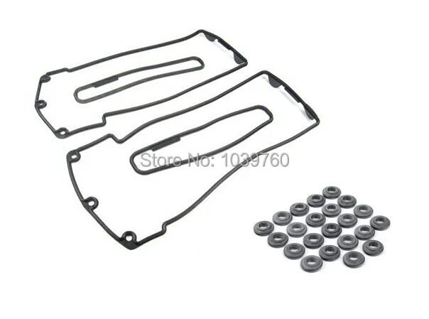 

L+R Valve Cover Set+ 22 GROMMETS KIT for BMW E38 E39 E53 X5 735i 735Li 535i 540i 11120034104 + 11120034105