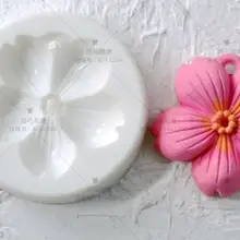 Силиконовая форма Один Вишневый цветок силиконовая форма для помады декорирование тортов Сахар Форма выпечка сладостей плесень