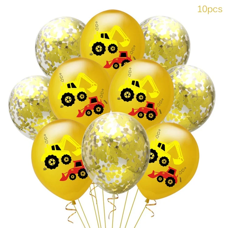 Йориу мультфильм воздушные шары автомобили пожарная машина конфетти для воздушного шара балоны Дети День рождения украшения Дети душ мальчик