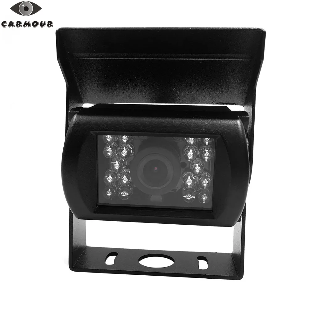 

CARMOUR 24V 18 LED Night Vision Waterproof Bus Truck Car Rearview Camera Auto Reversing Backup Camera for Parking 7120T