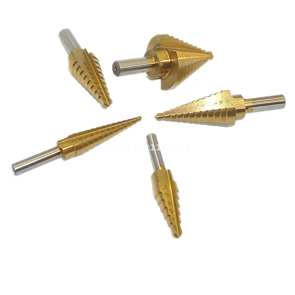5Pc Titanium Nitride Coated Countersink Bit Se Wood Plastic Metal Drill Bits New
