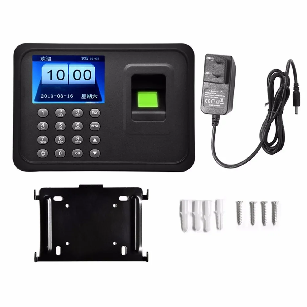 

A6 2.4-Inch TFT Color Screen Fingerprint Recorder Free-software Roll Machine Employee Attendance Machine Time Clock Recorder