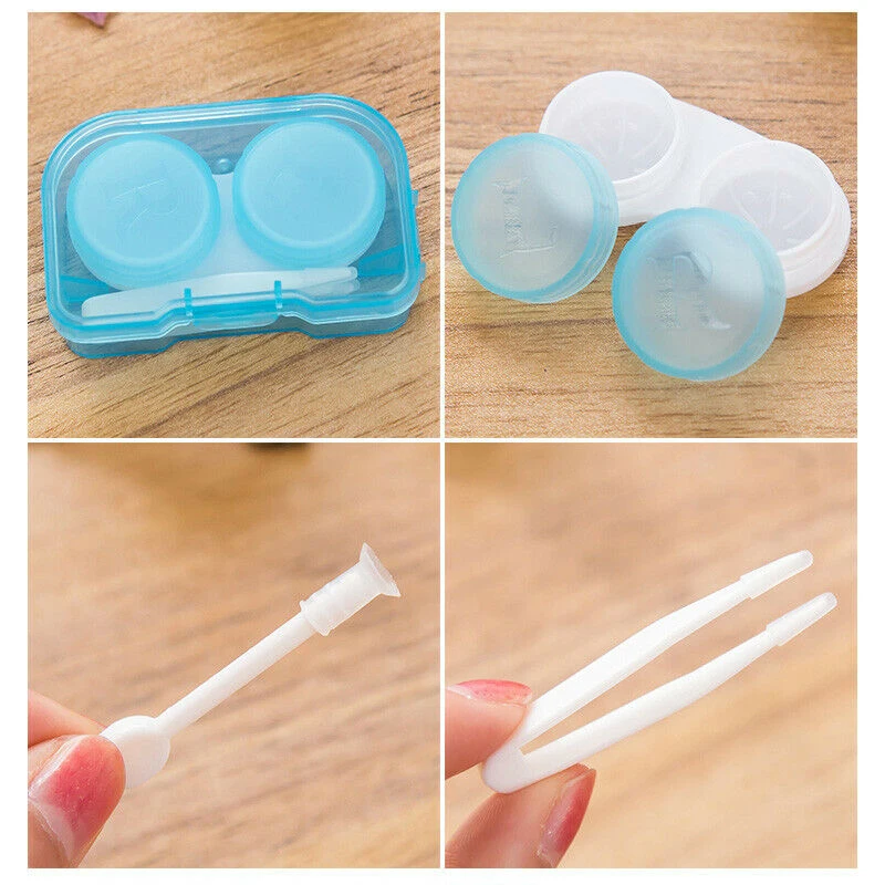 

All In One Contact Lenses Kit Contact Lens Case for Eyes Care Kit Holder Contain Sleeping Eye Mask Skin Care Eye Roller