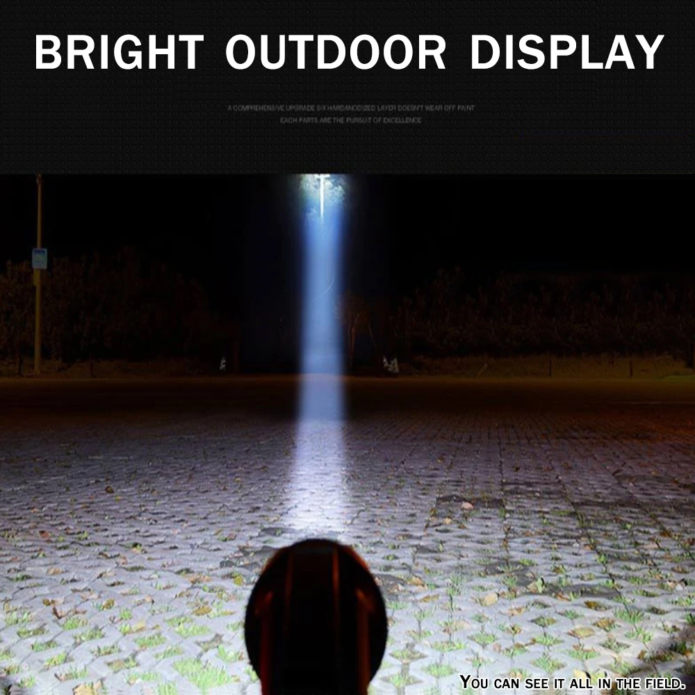 1200m Bright Powerful LED Searchlight Handheld Flashlight Power Bank 4400mAh Rechargeable Battery Waterproof Torch for Outdoor