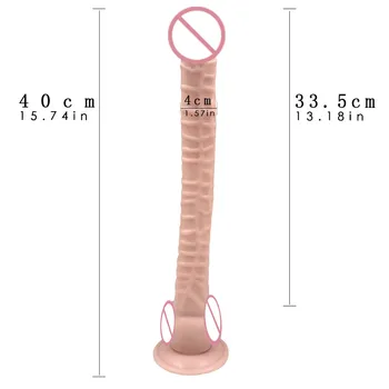 40*4CM Super Long and Huge Dildos Horse Dildo Striated With Strong Suction Cup Flexible Dick Cock Female Masturbator For women. 3