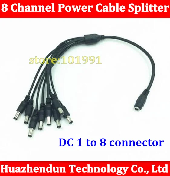 

20 шт. Бесплатная доставка Высокое качество от 1 до 8 DC сплиттер питания адаптер кабельная камера CCTV кабель для системы безопасности 42 см