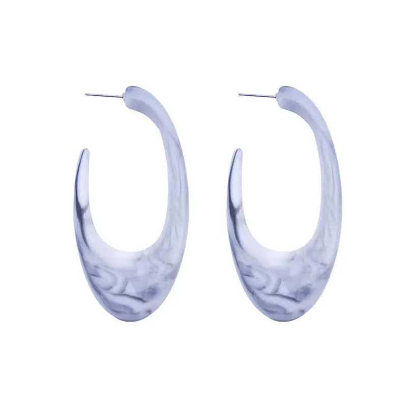 New Fashion Acid Acrylic Resin Earrings Dangle Hollow Geometric Oval for Women Long Earring Jewelry | Украшения и аксессуары