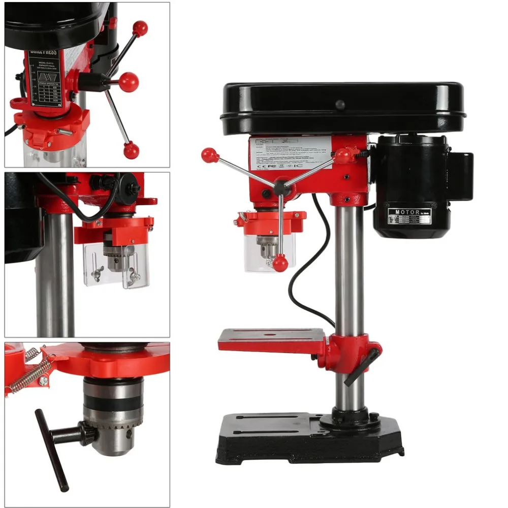 

5 Speed Level Powerful 350W DIY Bench Drill High Speed Bench Drill Machine Table Bit Drilling Chuck 1.5-13mm Spindle Travel 50mm