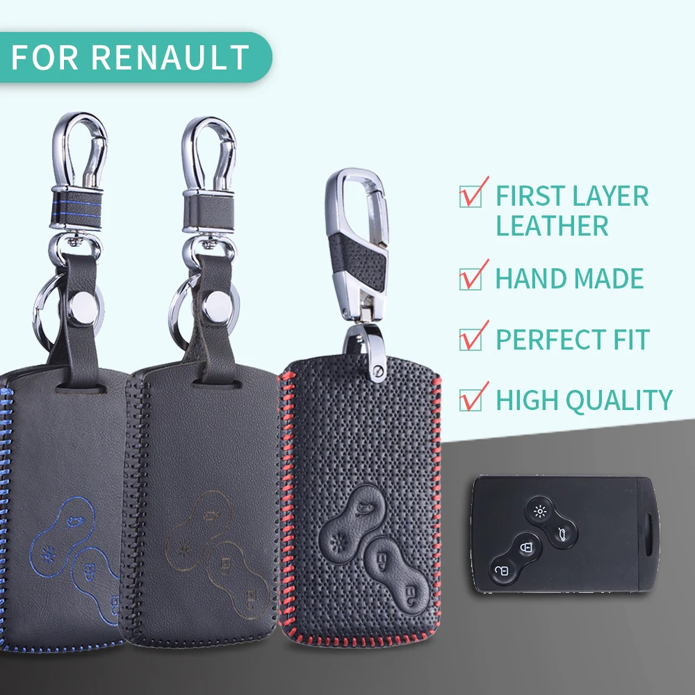 

Key Bag Case Cover Remote Holder Chain for Renault Megane 1 2 3 Koleos Laguna 2 3 Sandero Scenic Captur Clio Duster Fluence