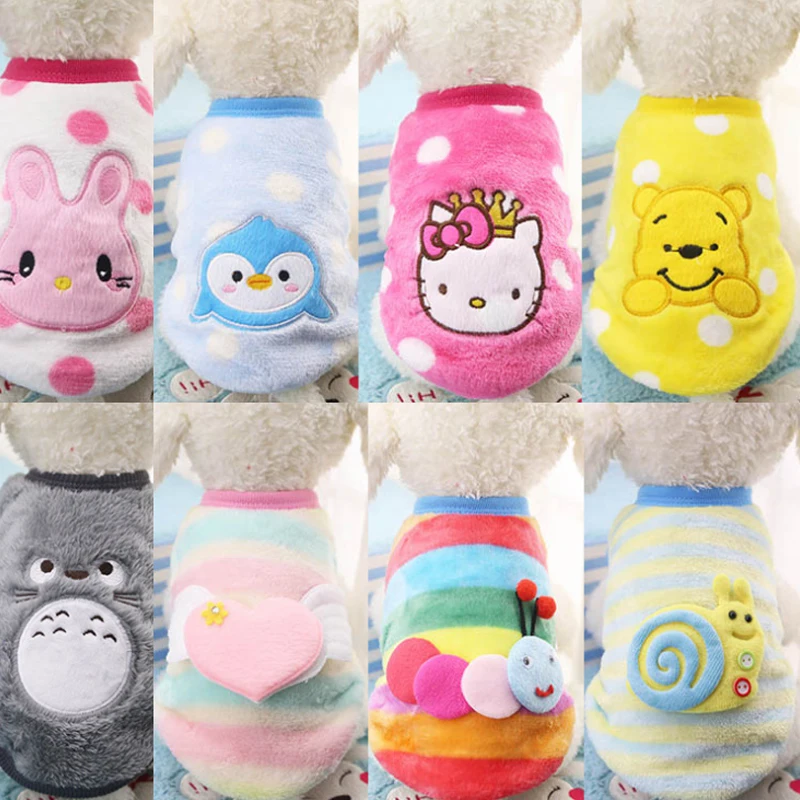 2018 New Autumn/Winter Cartoon Dog Clothes for Small Dogs Chihuahua Yorkie Clothing Pet Puppy Cat Coats Jacket Warm Soft Fleece 2018 New Autumn/Winter Cartoon Dog Clothes for Small Dogs Chihuahua Yorkie Clothing Pet Puppy Cat Coats Jacket Warm Soft Fleece