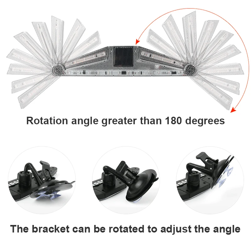 Светодиодный автомобильный стробоскоп, Солнечная сигнальная лампа для Citroen C4 C5 hyundai Solaris I30 VW Polo T5 Ford Fiesta Fusion Mustang Opel