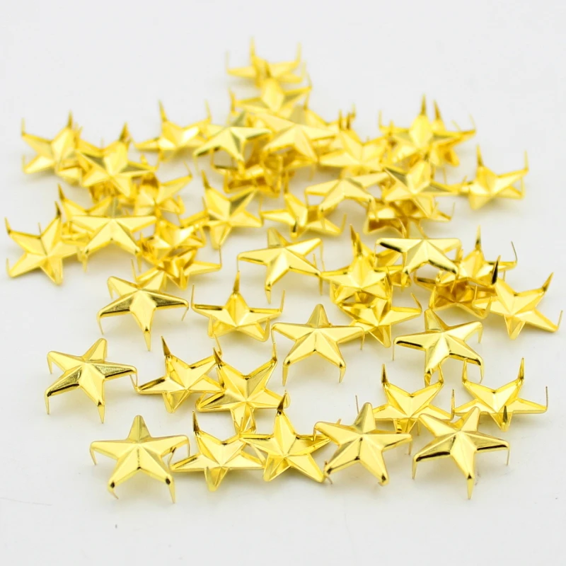 Metal Rivets Leather Rivets 4 Colors 5 Claws Stars Pentagram Garment Rivets For Leather Studs Spikes For Clothing Jewelry Bags DIY Accessory