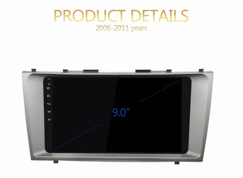 Perfect KiriNavi 2 din 9" Touch Screen Android Car Radio For Toyota Camry 2006-2011 Multimedia GPS Navigation Player audio 2