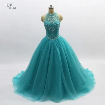 HCWBridal Royal Princess Quinceanera Dresses 2018 High Neck