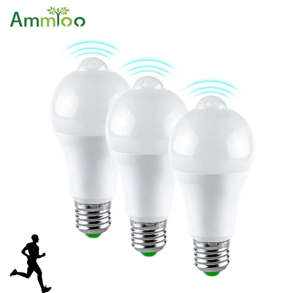 

3pcs/lot PIR Sensor Motion Led Light 12W 16W Sensitive Human Body Movement Detector Led Bulb E27 B22 Automatic ON/OFF Night Lamp