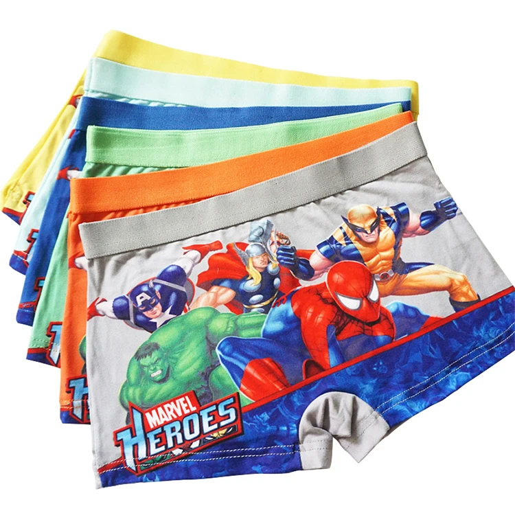 12 Pcs/Lot Boys Underpants Cartoon Spiderman Underwears Baby Kids Panties Children Boxer Briefs Mixed Teenagers Underwears