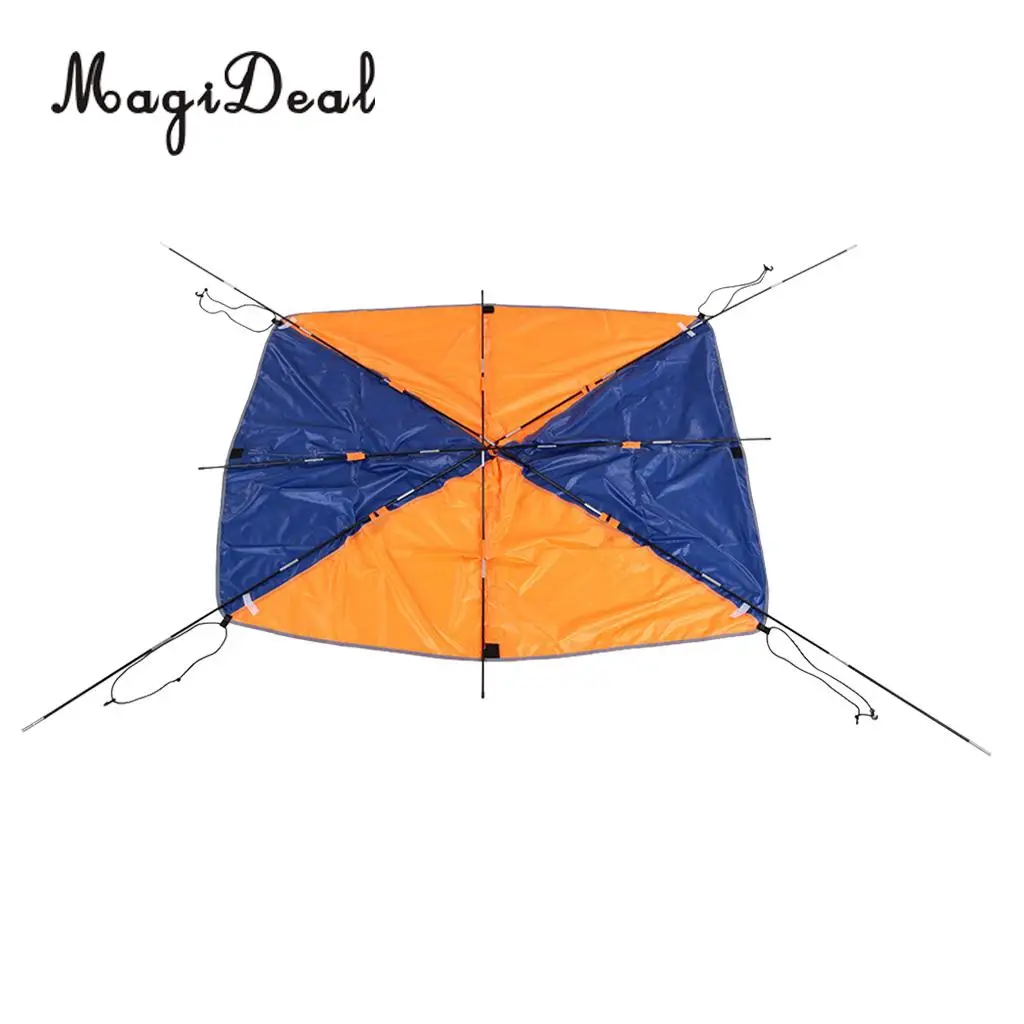 MagiDeal 2 /4 Person Inflatable Boat Sun Shelter Awning Top Cover Fishing Tent Sun Shade for Marine Canoe Kayak Boat Supplies